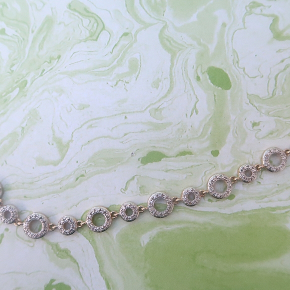 Sterling silver two tone bracelet - Picture 3 of 3